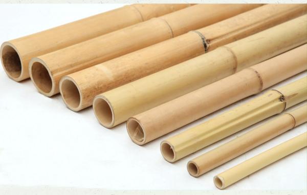100% Natural Bamboo Pole Customize Length Eco-Friendly Plant Support Garden