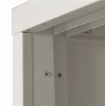 School Furniture Hygienic Two Glass Door Filing Cabinet Corrosion Resistant