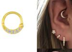 Eternity Hoop 14K Gold Clicker Piercing OEM ODM for Nose Septum