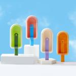 Kids Cartoon Popsicle Molds Food-Grade Silicone Ice Pop Cream Molds With