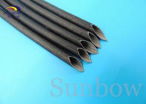 Wholesale 5.0mm Saturated Black Silicone Resin Fiberglass Sleeving 2500V from china suppliers