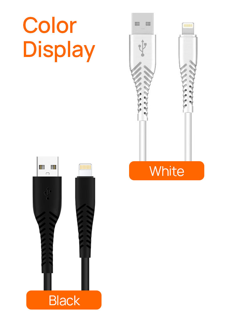 PD 2.4A PVC USB Lightning Charging Cable MFI Certified Lightning Cable