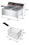 Overheat Protection 2-Tank 2-Basket Automatic Fryer Machine for Restaurant