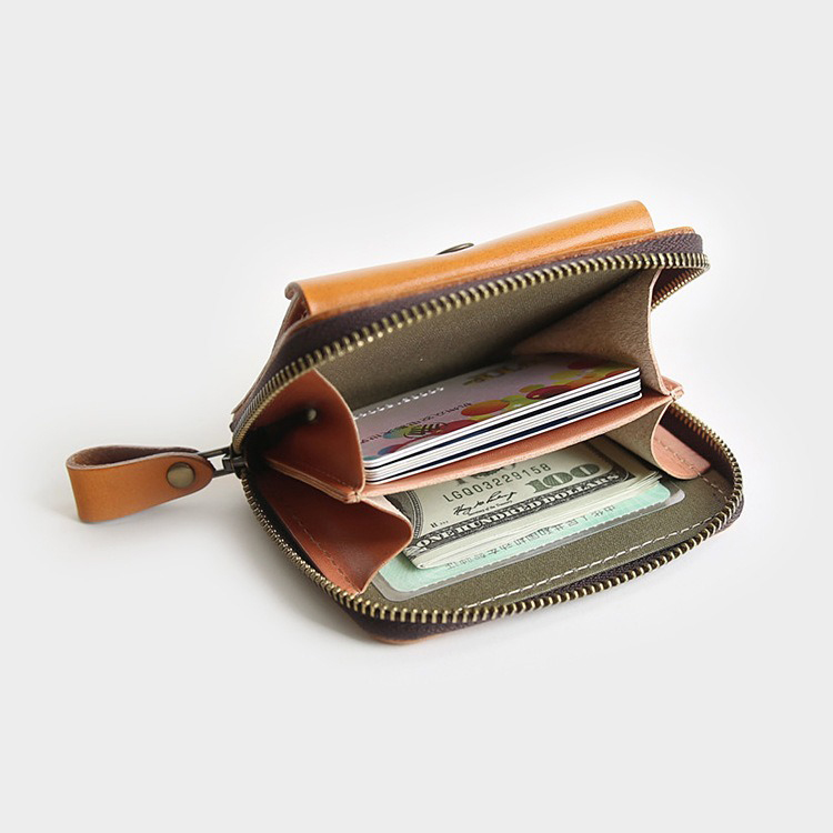 Advantage Low MOQ Mix Models Genuine Leather Wallet for Men's Retro Handmade Short Wallet