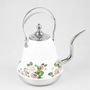 Wholesale Kitchen body metal smart gooseneck coffee pot with flower pattern stainless steel gooseneck kettle coffee maker pot from china suppliers