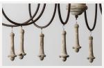 Wood and brushed nickel chandelier for Kitchen Bedroom (WH-CI-55)