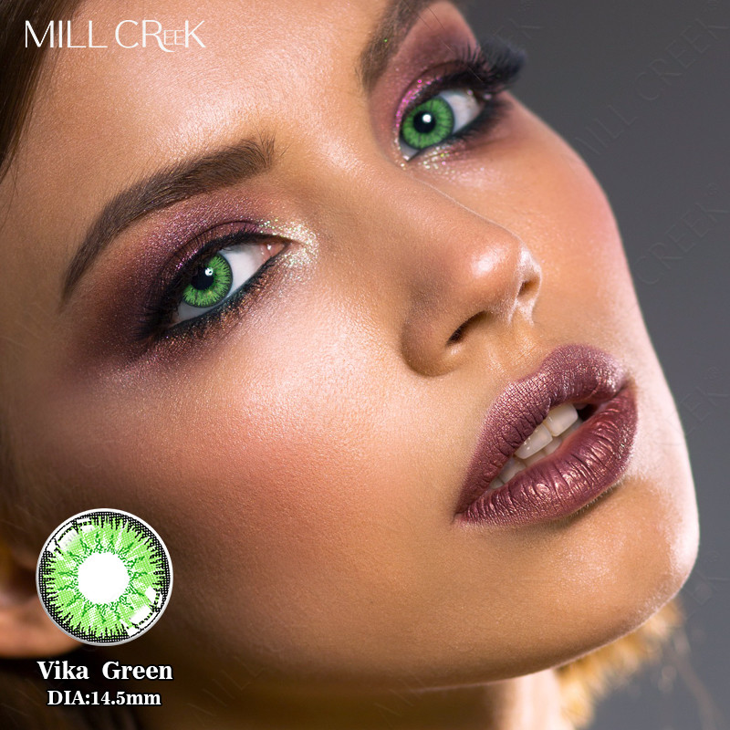 OEM Yearly gray green contact lenses Prescription Power Soft Eye