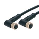 Straight Angled 1.5A Solder M8 Waterproof Connector Plastic Vertical 22AWG
