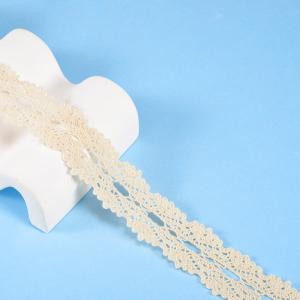 Wholesale Crocheted Beige White Black Cotton Lace Trim Crochet Ribbon Lace from china suppliers