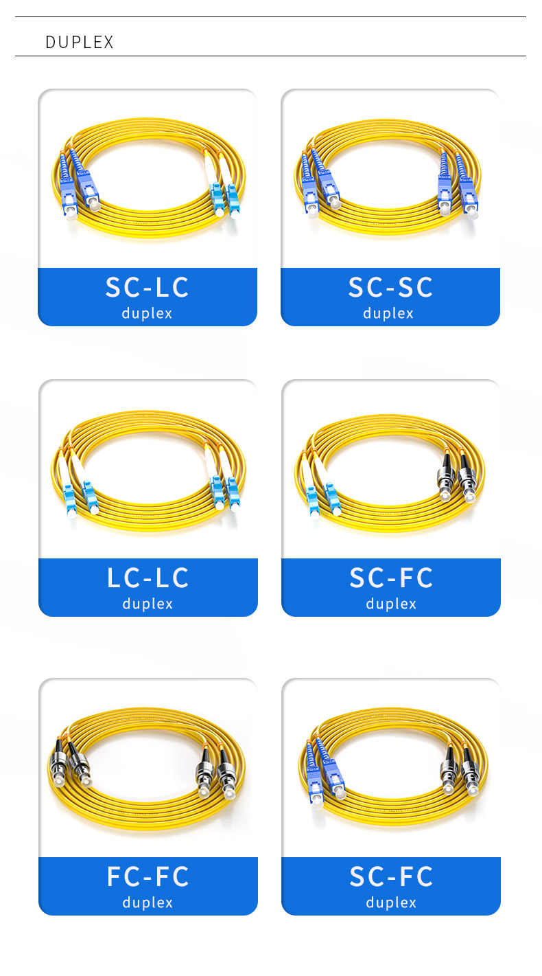 HXCOWO Single Mode 9/125 OS2 FC To ST Simplex OFNR 2.0mm Armored Fiber Optic Cable Patch