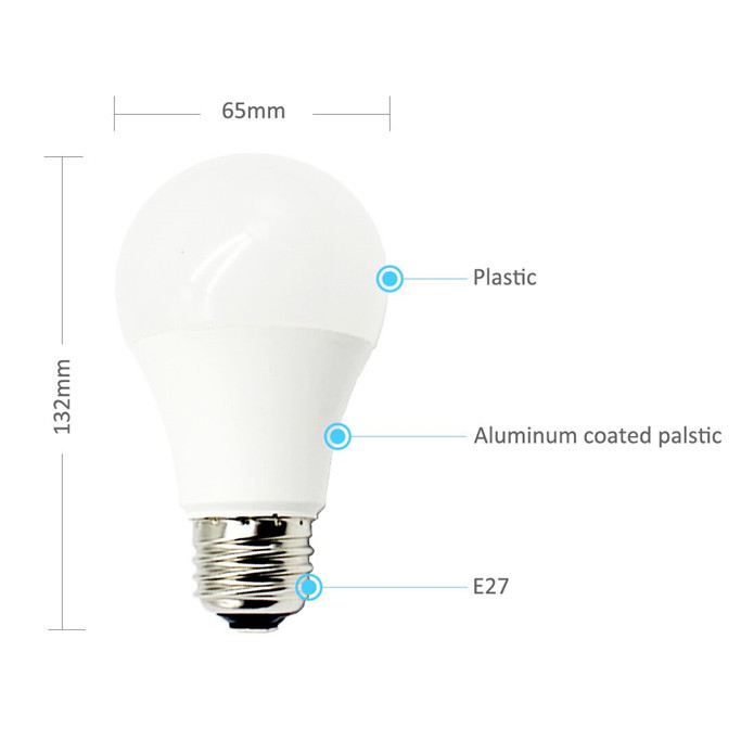 PC Lamp Body Wireless Led Light Bulb , Wifi Controlled Light Bulb E27 Base Type