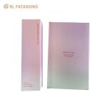 Pink Gradient Color Card Paper Box For Skin Care Essential Oil Holding Cardboard