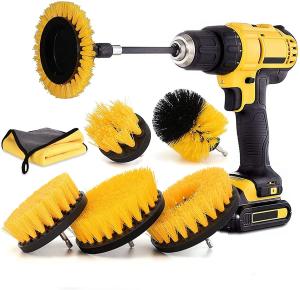 Wholesale 8pcs Power Drill Scrubber Brush Set Attachment 30x30 Extension Cloth Microfiber from china suppliers