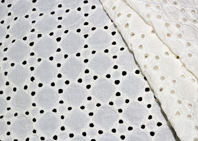 Allover Swiss Eyelet Cotton Embroidery Lace Fabric With 100% Original Cotton Yarn