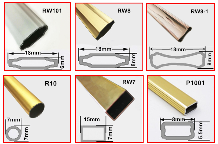 Full range of color 8*18 golden with anodize surface profile aluminum for hardware for doors and aluminum windows