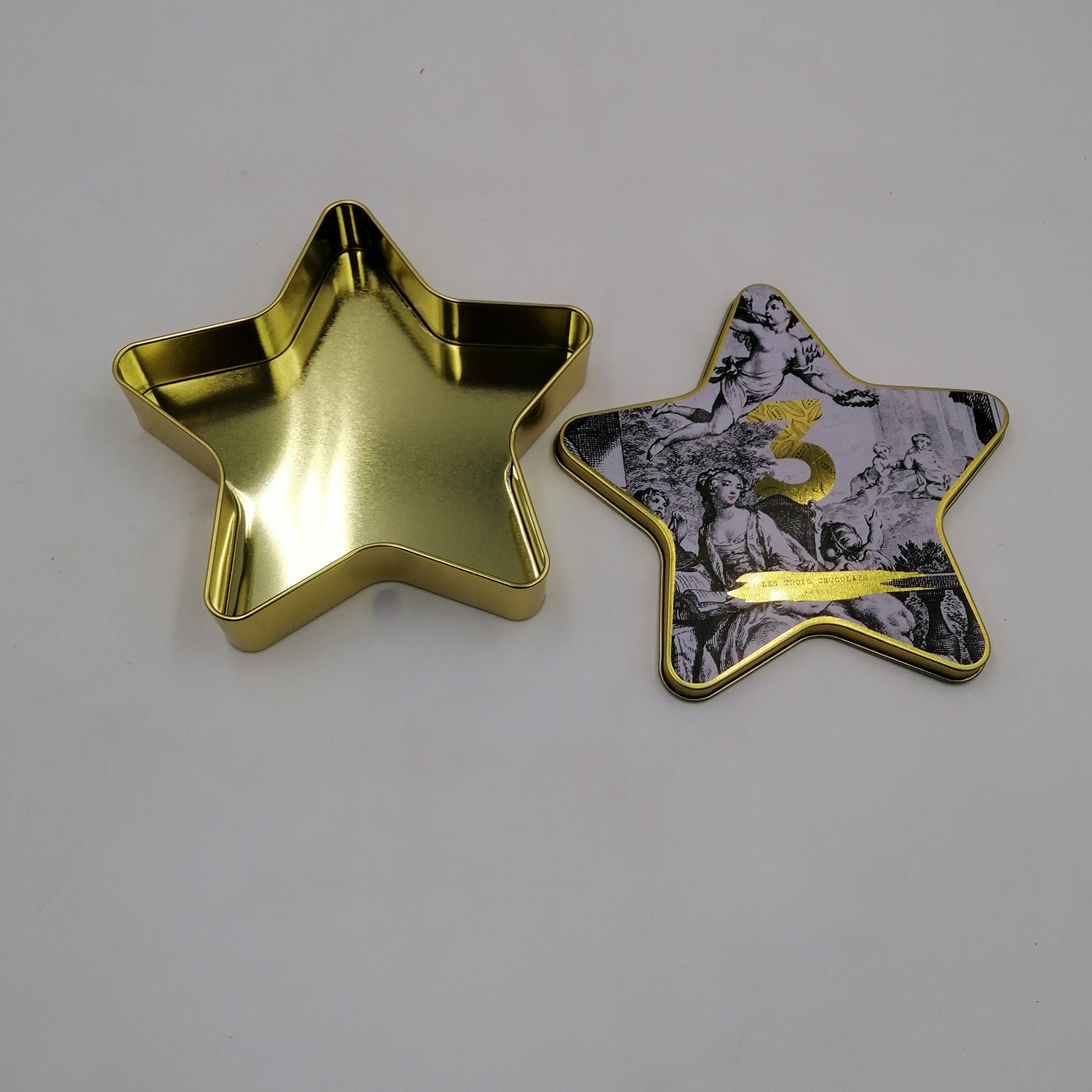 Factory Price Metal Tin Can Customized Design Tin Box Star Shaped Gift Tin Containers