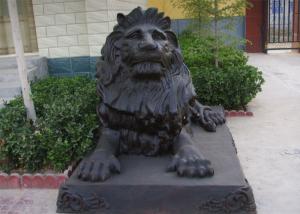 Wholesale Custom Cast Metal Antique Bronze Sitting Lion Statue for Outdoor from china suppliers