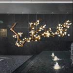 All Copper Light Luxury Large Wall Lamp Hotel Lobby Background Wall Decorative