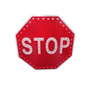Wholesale Red Aluminium 8W 16V Solar Powered Street Signs For Road Safety from china suppliers