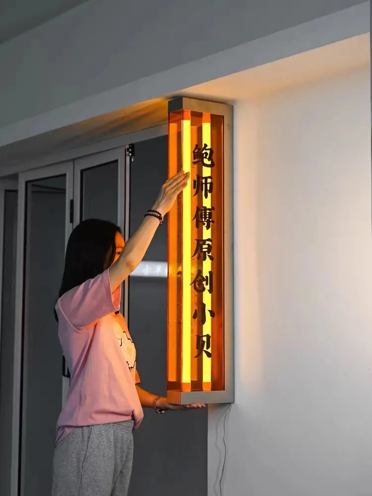 Double-Sided Side Led Illuminated Sign Light Box Custom Three-Dimensional Acrylic Sign