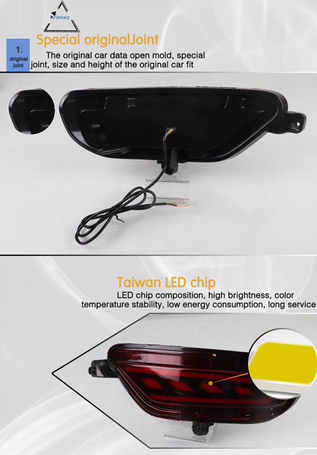 Rear Bumper Light Brake Light Turn Signal Lamp For Mazda Cx-5 Cx5 2018 2019 2pcs