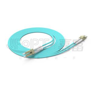 Wholesale LC-LC Duplex Fiber Optic Patch Cord Multimode 50/125 3.0mm LSZH Aqua from china suppliers
