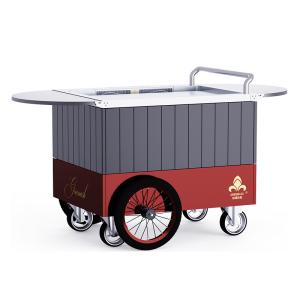 Wholesale Red Mobile Teppanyaki Grill 16 inch customized wheels Free movement Food-grade material Hibachi Grill Table from china suppliers