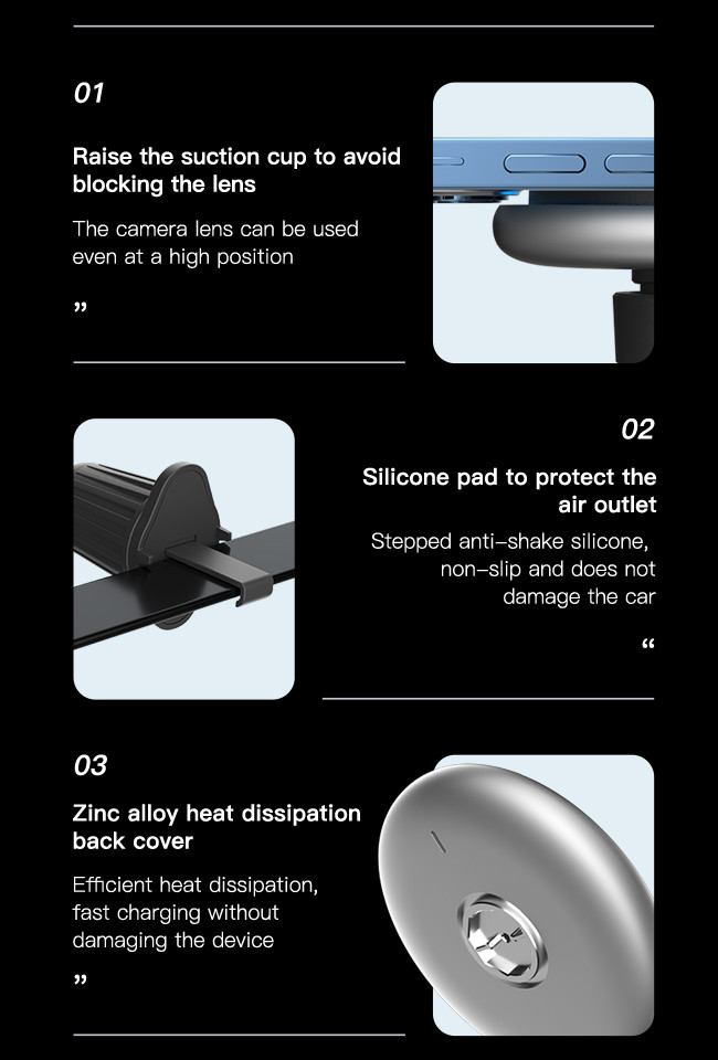 Running Light Wireless Magnetic Car Charger Customizable Flexible Mounting