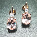 Oval Cut Green Spinel Jewelry Silver Engagement Earring for Women