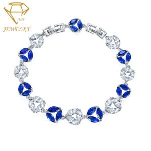 Wholesale Anti Allergy 6.9 Inches Diamond Women's Bracelets Brass from china suppliers