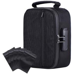 Wholesale Eco - Friendly Smell Proof Bags Carbon Lining Logo Printing With Combination Lock from china suppliers