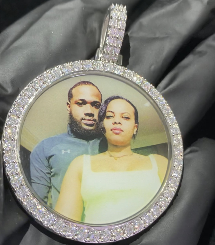 Custom Moissanite Photo Picture Pendant Iced Out Hip Hop Bling Men