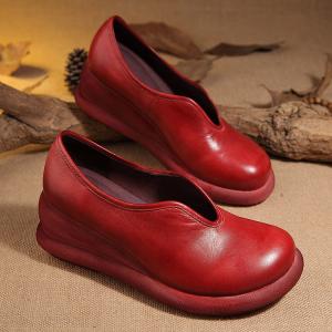 Wholesale S339 Handmade Original Ethnic Style Cowhide Casual Flat-Heeled Retro Art Women'S Shoes Leather Women'S Shoes Wholesale from china suppliers