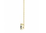 Baguette Cut 14K Gold Necklaces With 0.5ct 5×7mm Solitaire Diamond