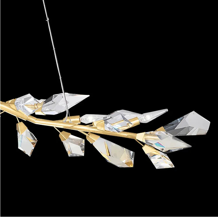 Art Deco Decorative Modern Crystal Chandelier Rhombus Shaped OEM