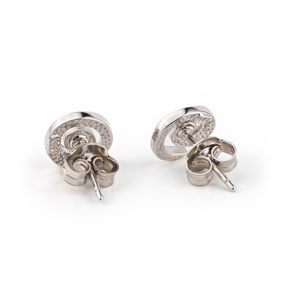 925 With Sterling Silver Vintage Greek Key Blue Meander Opal Spiral Stud Earrings For Women