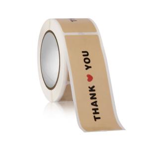 Wholesale Customzied Thank You Sticker Roll Self Adhesive Label Roll For Gift Packaging from china suppliers