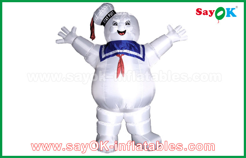 210D Oxford Cloth Inflatable Cartoon Characters Popular White Snowman / Olaf