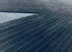 Striped Velvet Fabric Blue Black 240GSM 100% Polyester Heat Printing