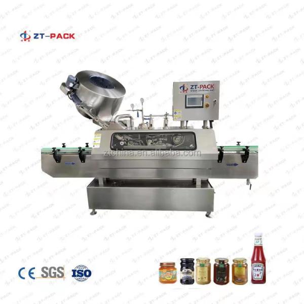 Automatic Glass Jar Vacuum Capper Liquid Sealing Machine Steam Vacuum Capping