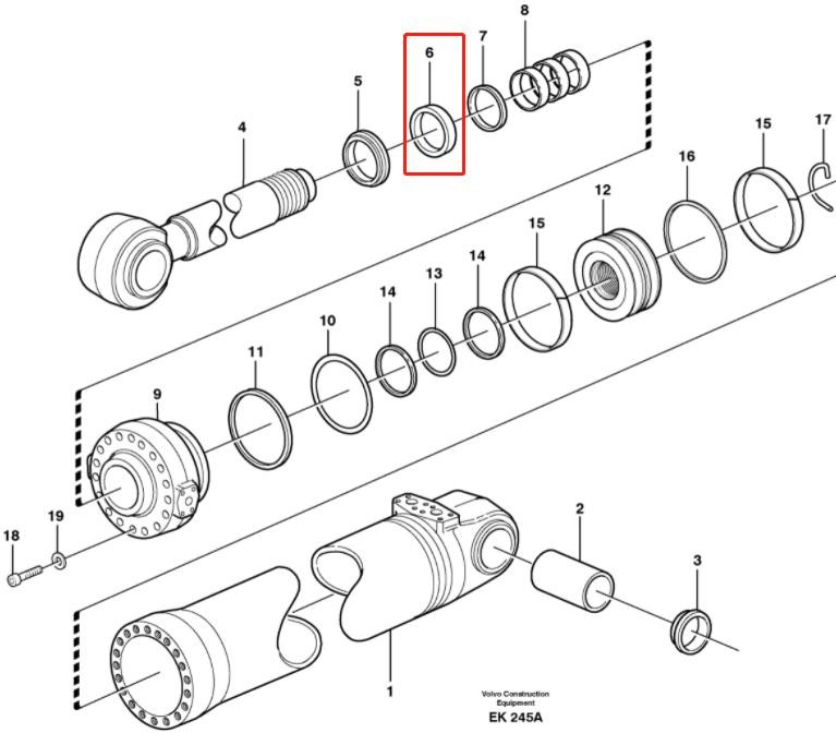 VOE11005106 VOE 11005106 11005106 SUNCARSUNCARVOLVO Rod Seal For L220E L220G L250H