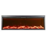 760mm LED Tech Built-in Electric Fireplace Three Edge Black Frame Top Air-Outlet