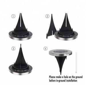 Wholesale Outdoor 40lm Solar Powered Led Driveway Lights Waterproof Dia 4.3IN Size from china suppliers