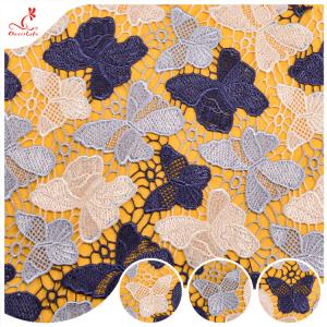 Wholesale 100% Polyester Embroidery Flower And Butterfly Designs Knitted Tricot France Lace Fabric from china suppliers
