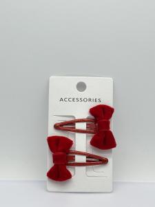 Wholesale Christmas Atmosphere 2-Packs Red Bow Hair Clip Small Size Perfect for Easter Occasion from china suppliers