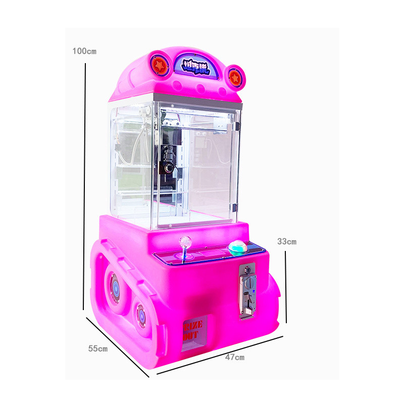Small Dolls Vending Mini Toy Claw Machine 30KG Metal Acrylic Coin Operated Arcade Games
