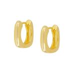 EARRINGS Real 18K Gold Plated Hoop Huggie Sterling Silver 925 Jewelry for Women