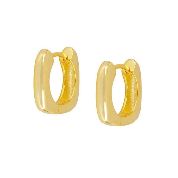 EARRINGS Real 18K Gold Plated Hoop Huggie Sterling Silver 925 Jewelry for Women