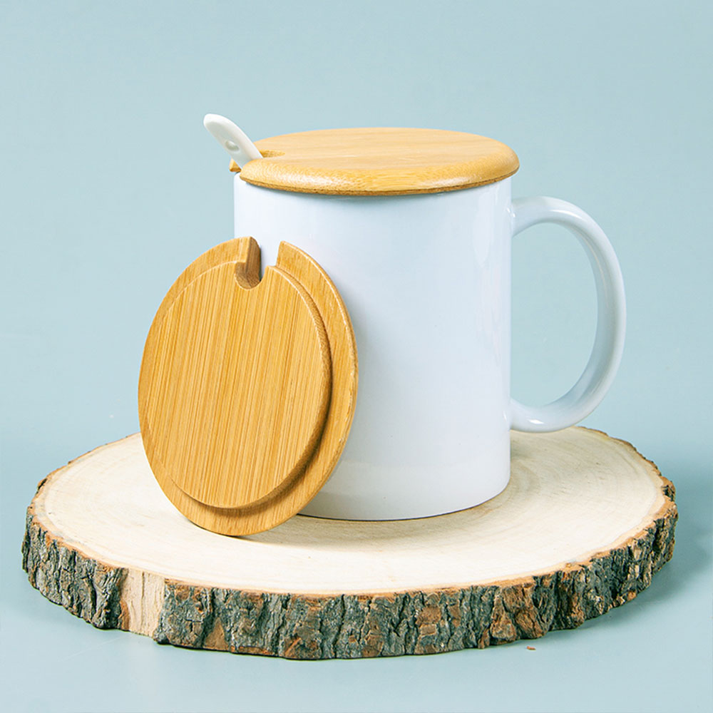 11 Oz Porcelain Ceramic Coffee Cups White Color With Custom Logo