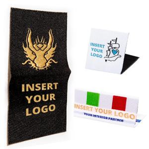 Wholesale Mid Fold Sew In Custom Printed Fabric Labels Main Printed Sewing Labels For Clothing Garment from china suppliers